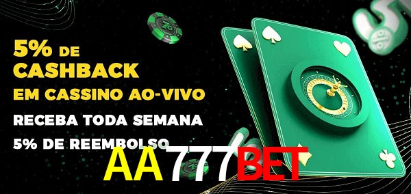 Promoções do cassino ao Vivo AA777Bet